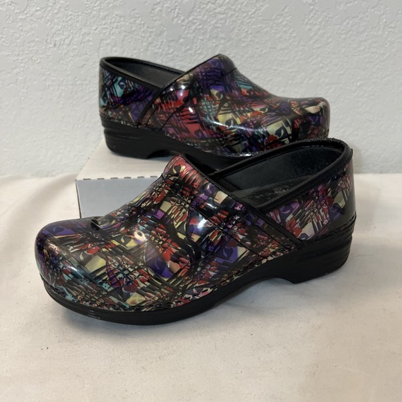 Dansko Shoes - Dansko Womens Clogs LT Pro‎ Watercolor Tooled Leather Comfort Womens 37 EU 6.5 7